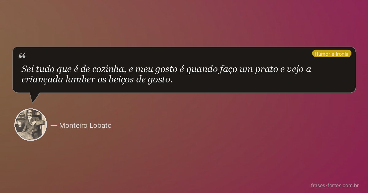 Frase de Monteiro Lobato