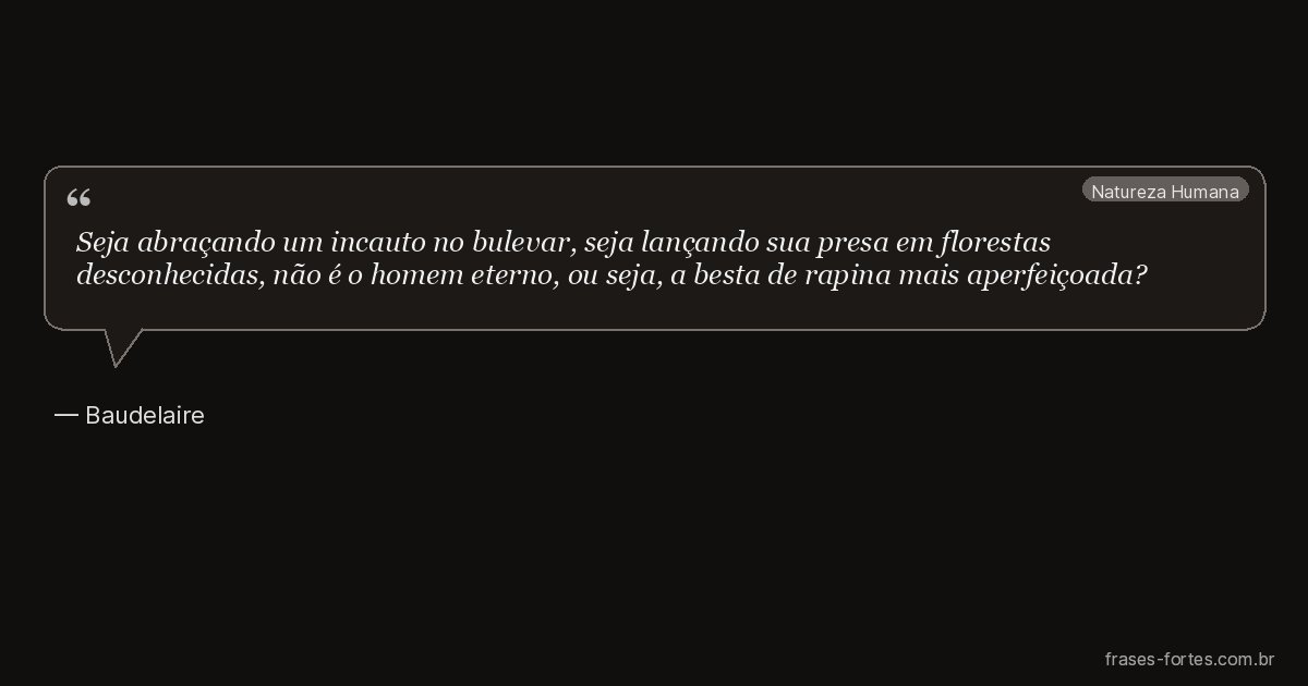 Frase de Baudelaire