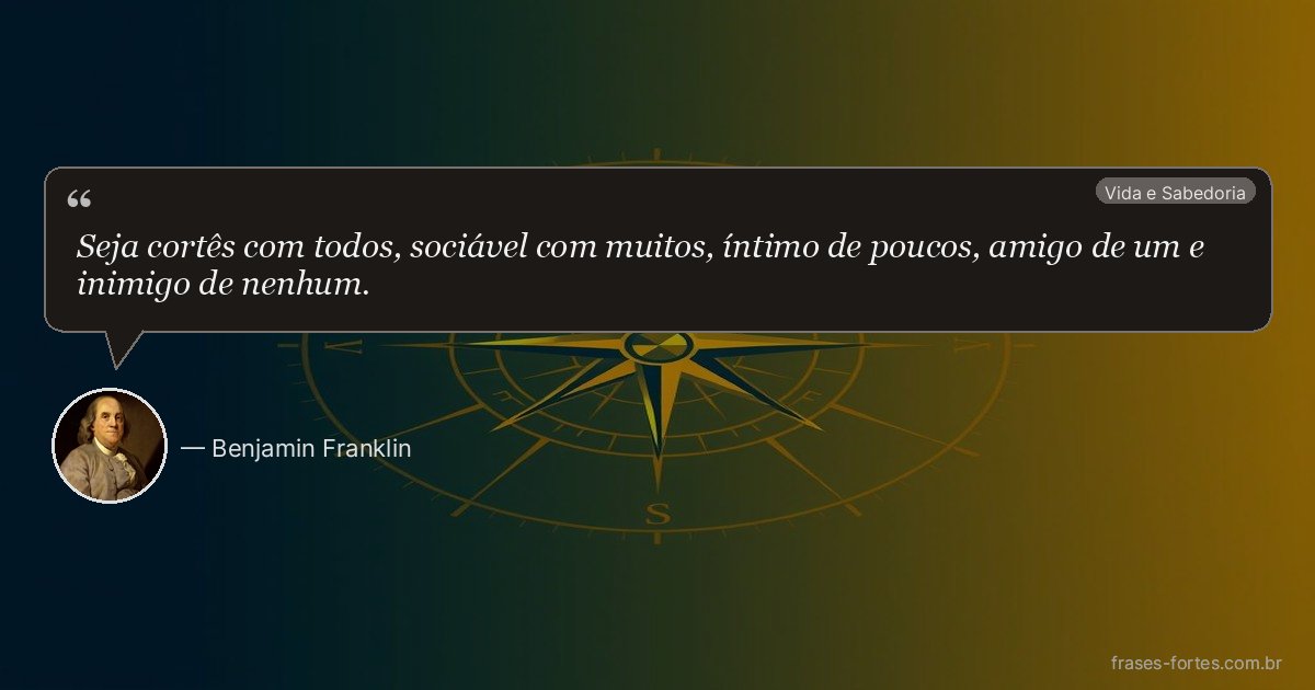 Frase de Benjamin Franklin
