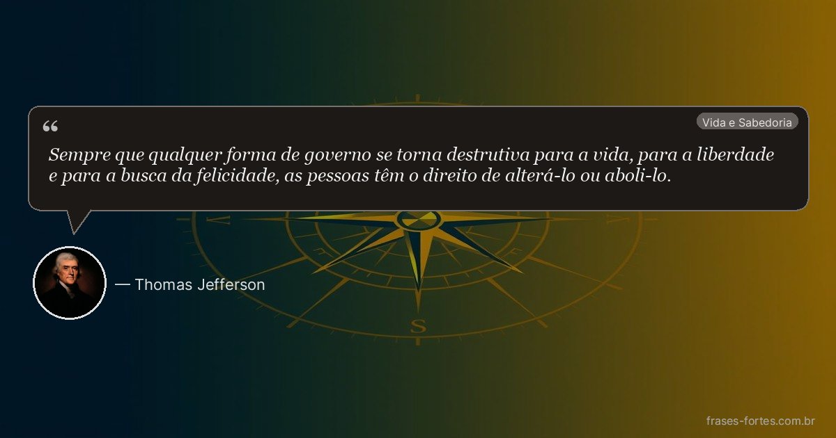 Frase de Thomas Jefferson