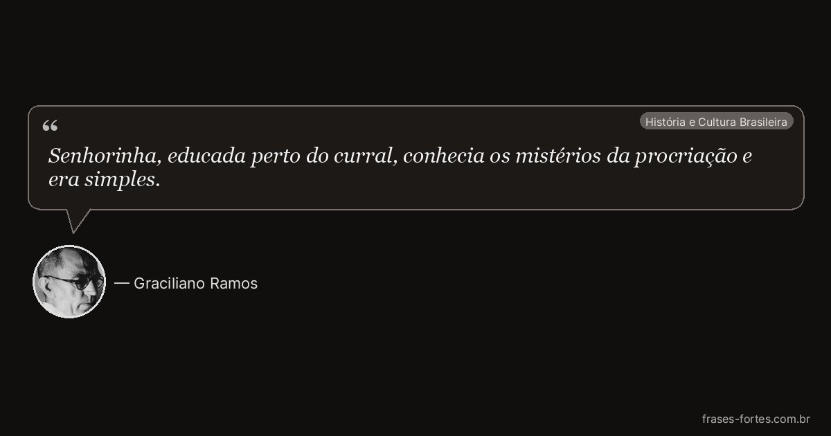Frase de Graciliano Ramos