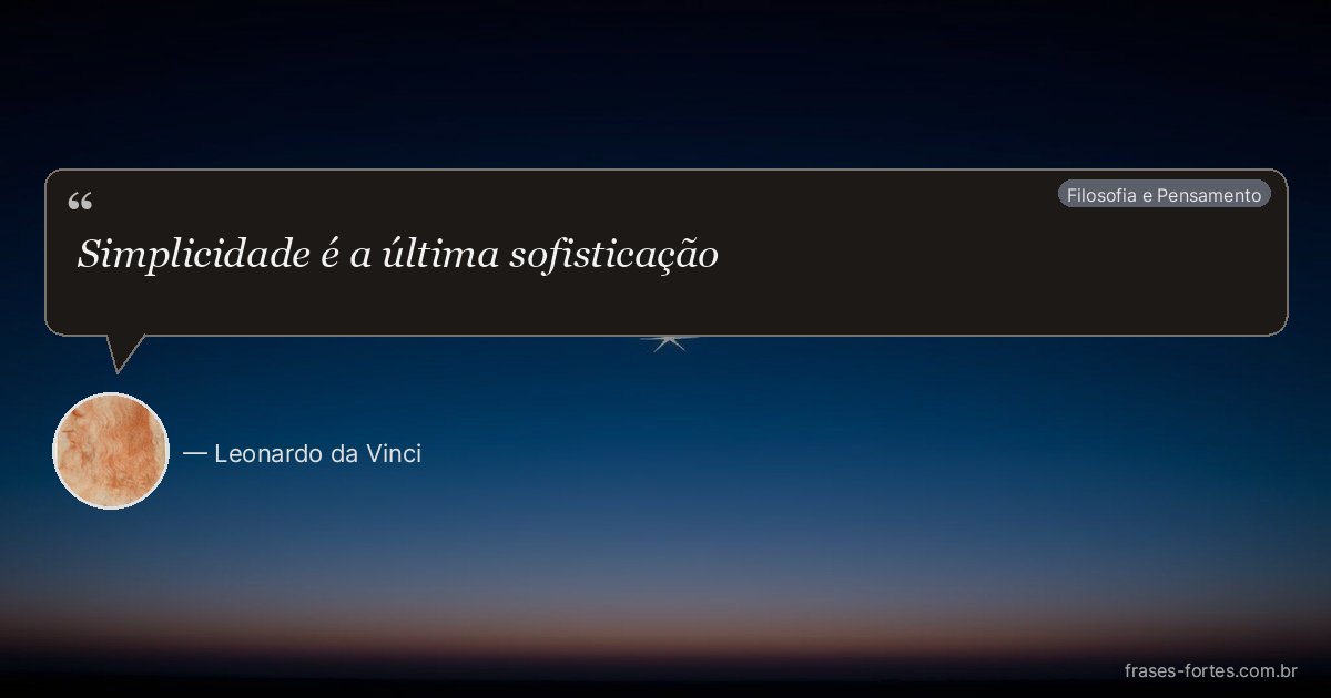 Frase de Leonardo da Vinci
