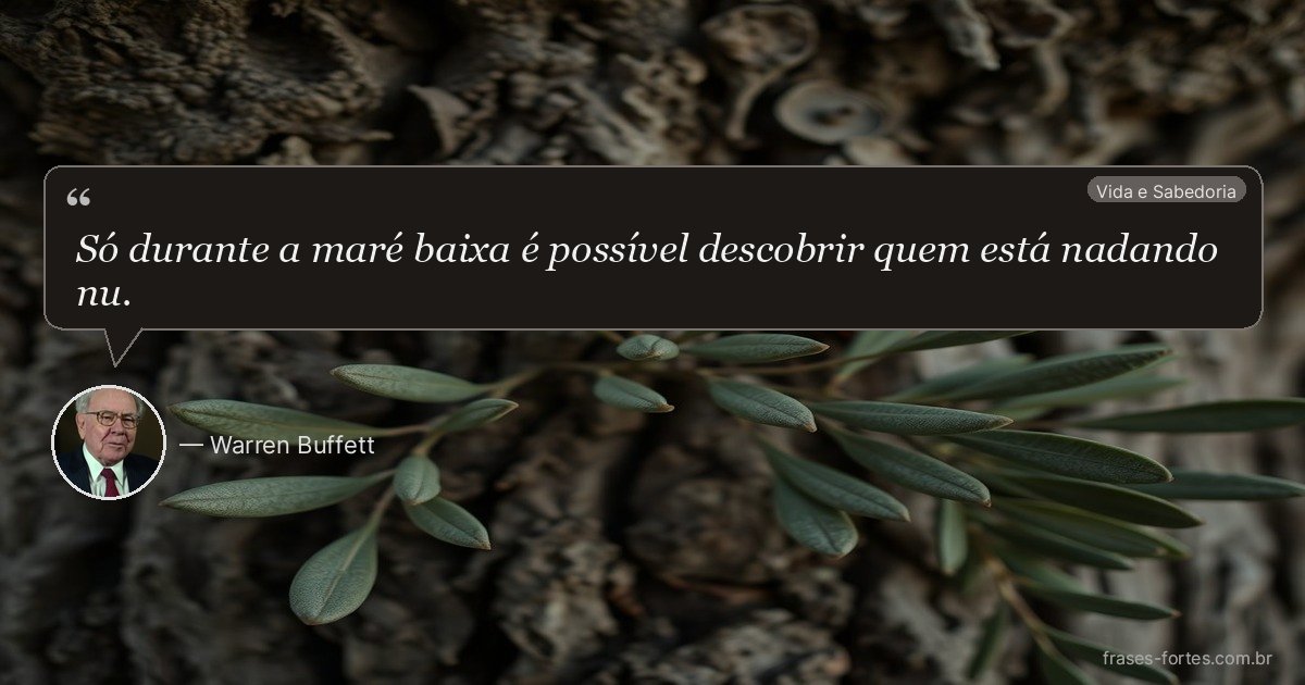 Frase de Warren Buffett