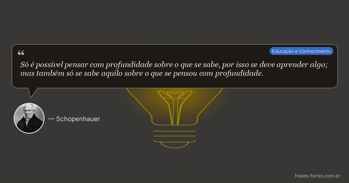 Frase de Schopenhauer