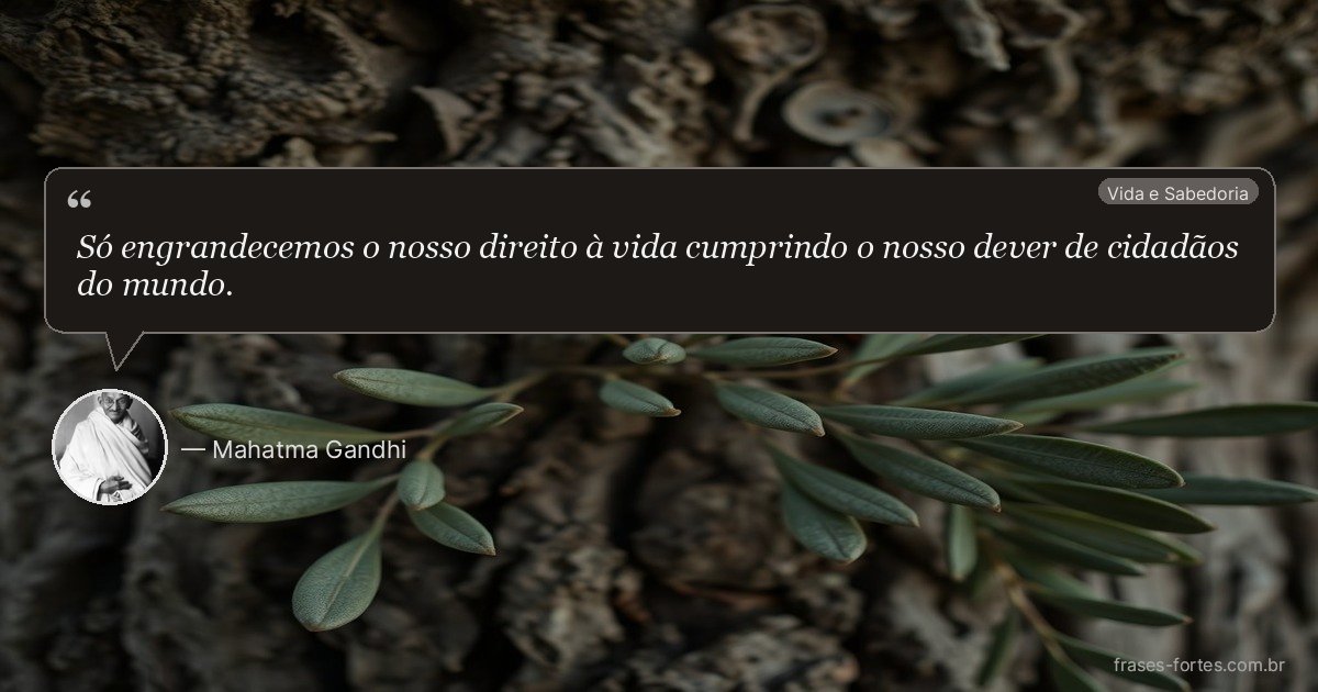 Frase de Mahatma Gandhi