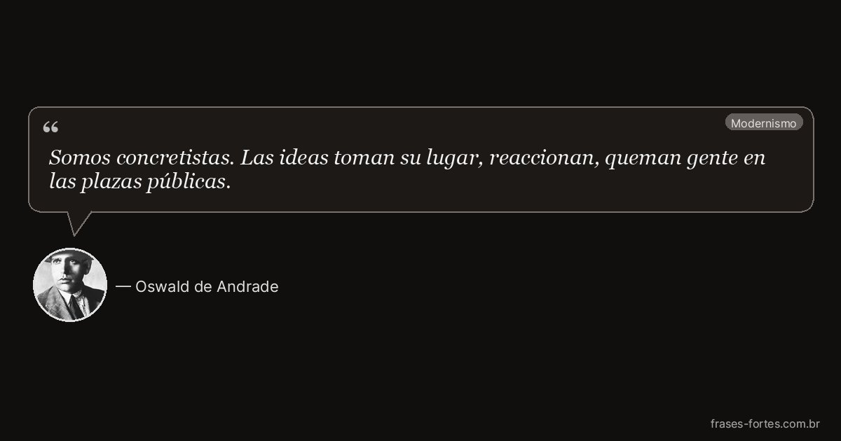 Frase de Oswald de Andrade