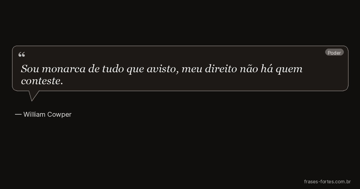 Frase de William Cowper