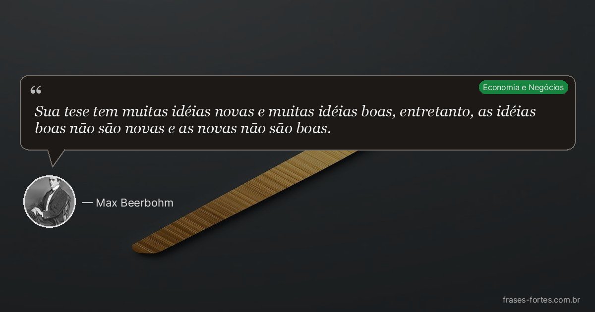 Frase de Max Beerbohm