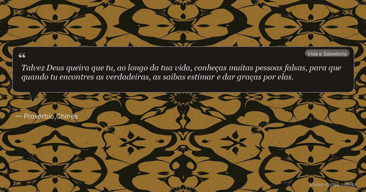 Frase de Provérbio Chinês