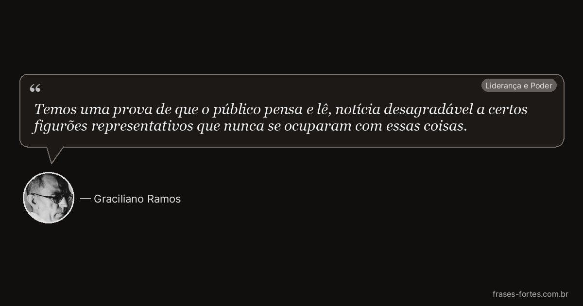 Frase de Graciliano Ramos