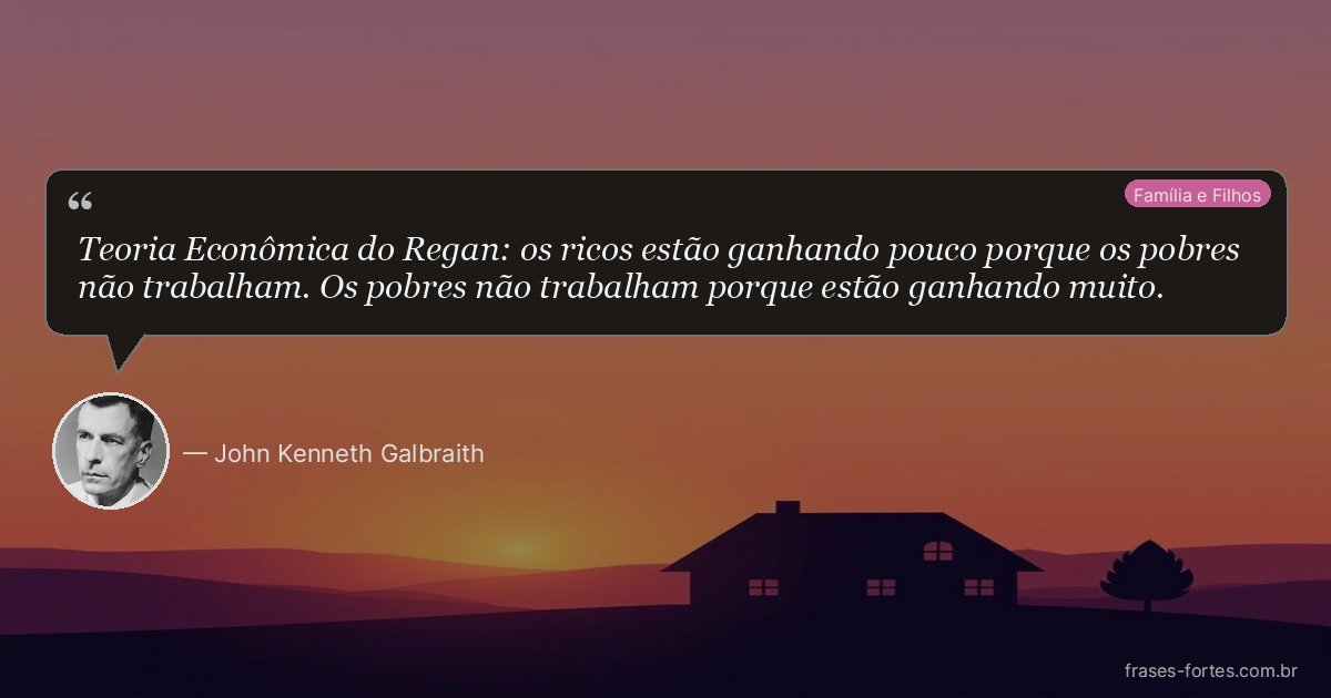 Frase de John Kenneth Galbraith