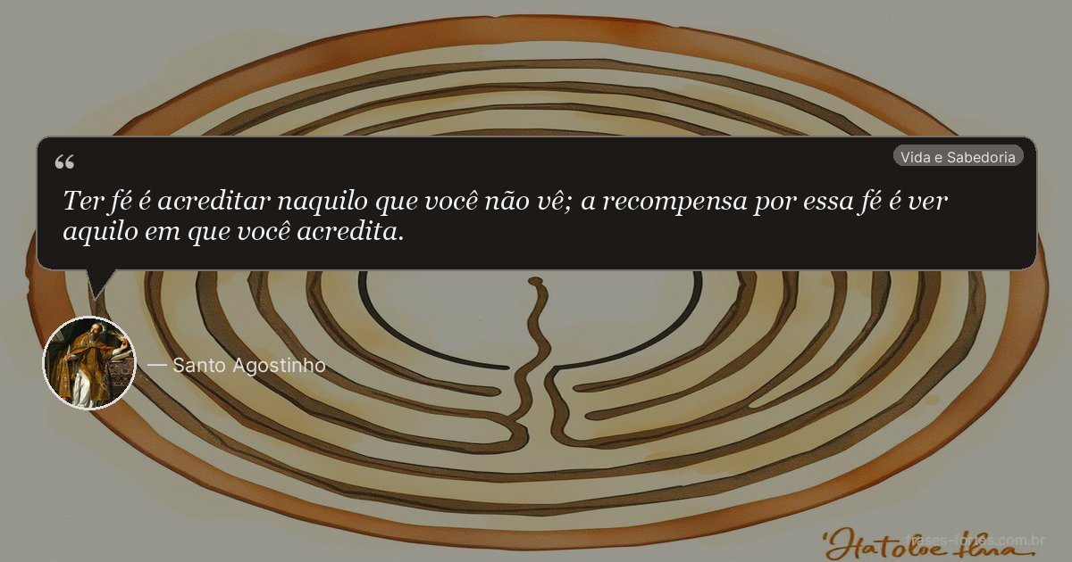 Frase de Santo Agostinho