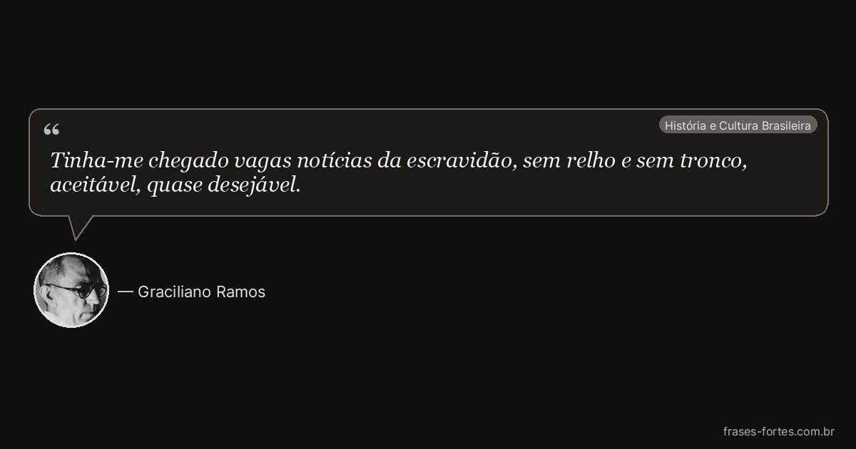 Frase de Graciliano Ramos