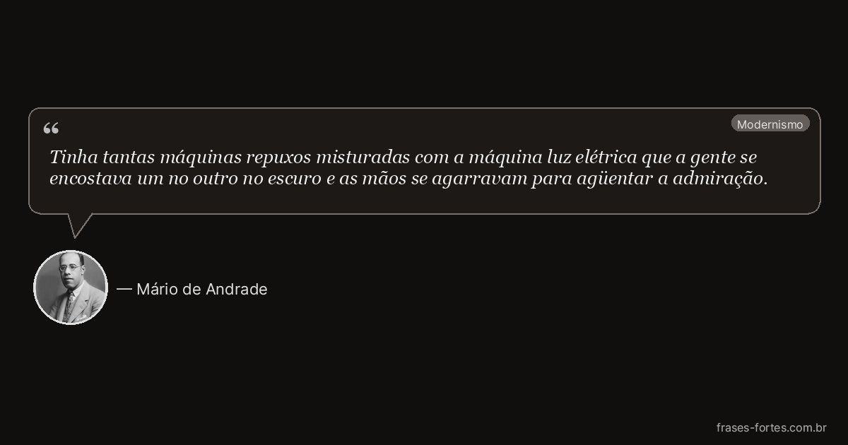Frase de Mário de Andrade