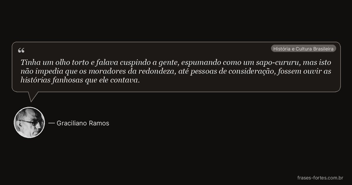 Frase de Graciliano Ramos