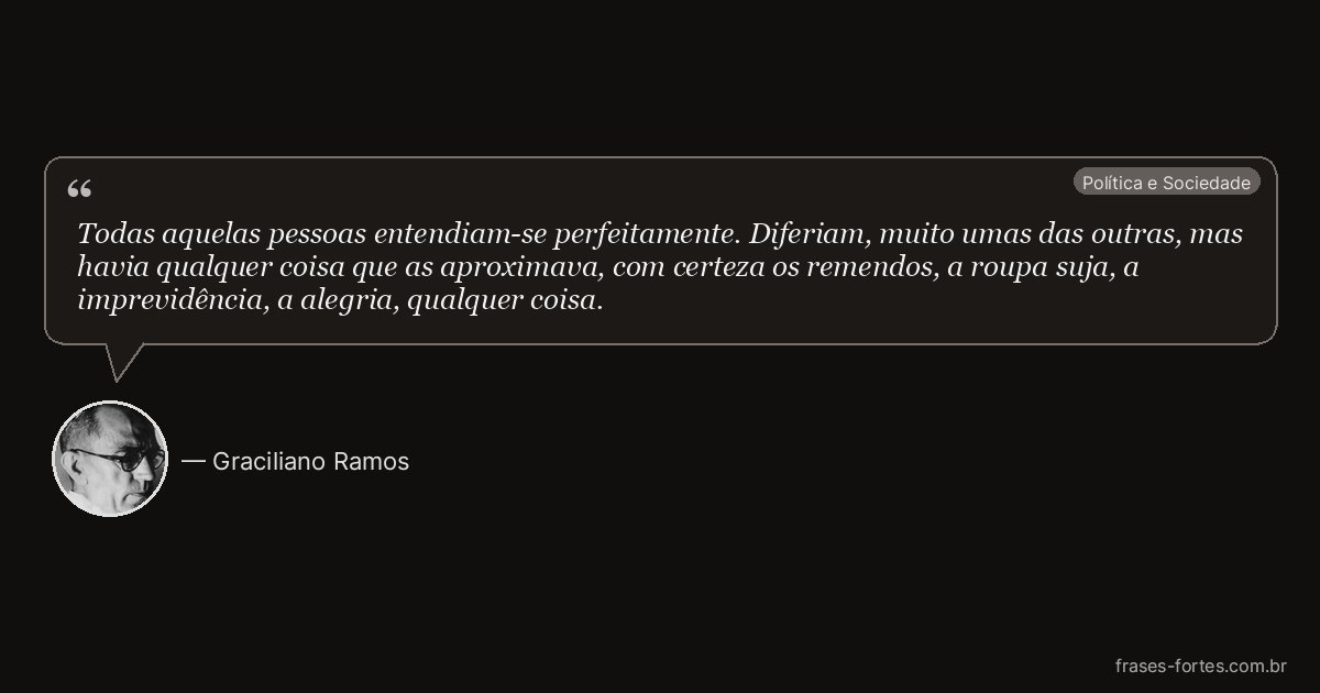 Frase de Graciliano Ramos