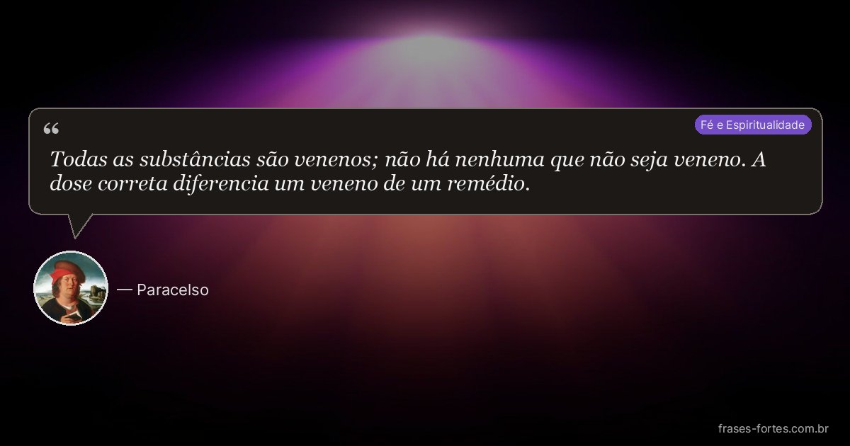 Frase de Paracelso