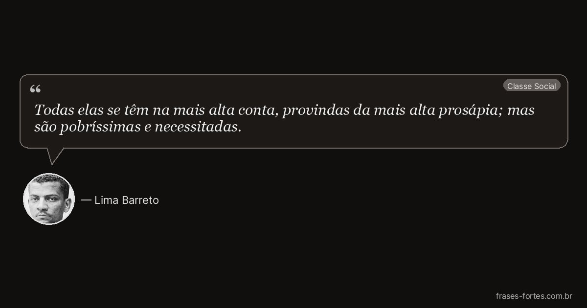 Frase de Lima Barreto