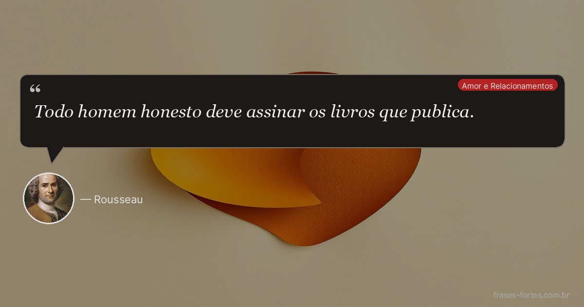 Frase de Rousseau