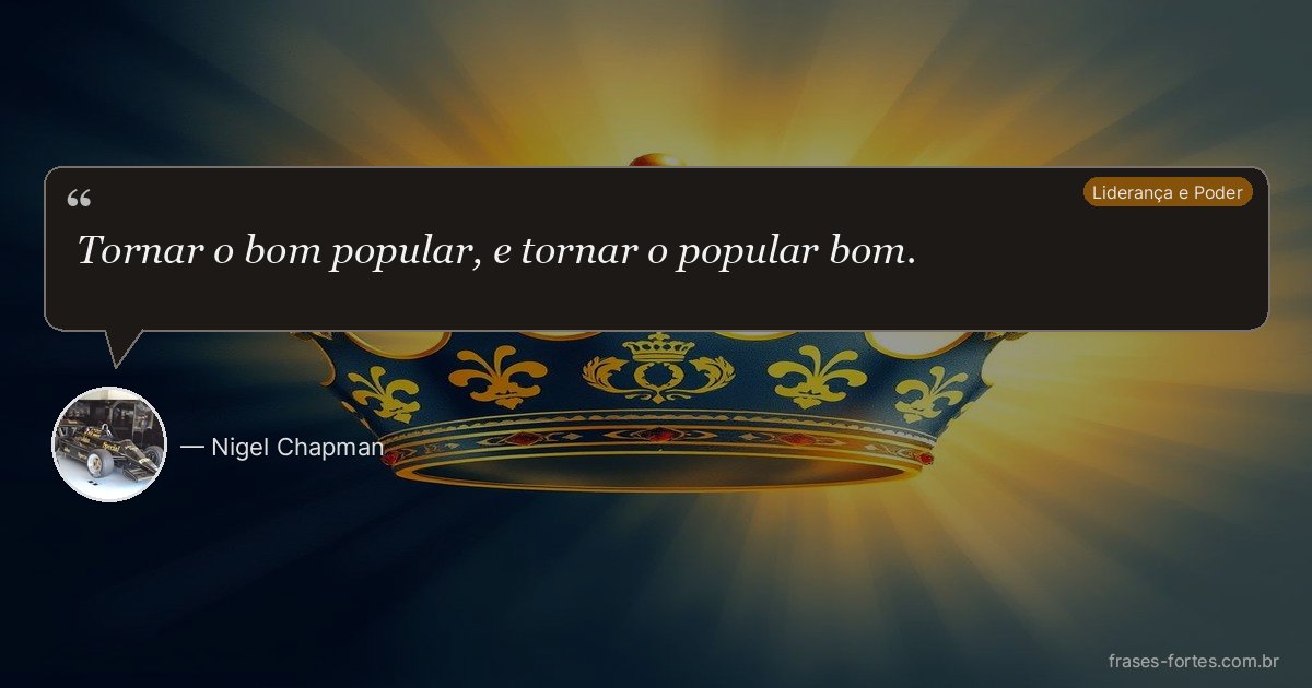 Frase de Nigel Chapman