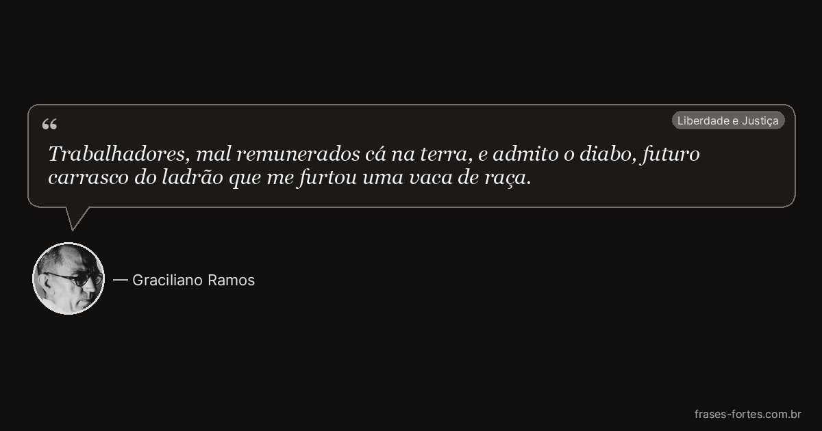 Frase de Graciliano Ramos