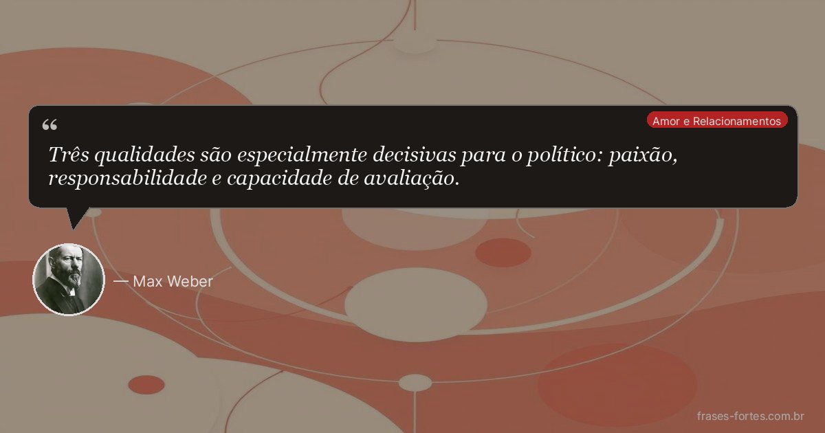 Frase de Max Weber