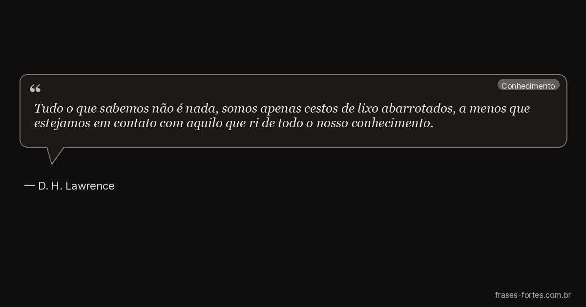 Frase de D. H. Lawrence