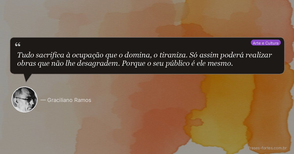 Frase de Graciliano Ramos