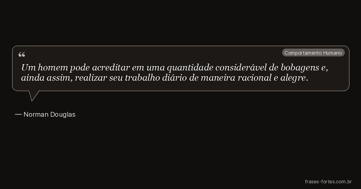 Frase de Norman Douglas