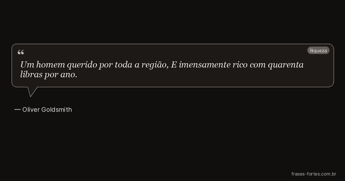 Frase de Oliver Goldsmith