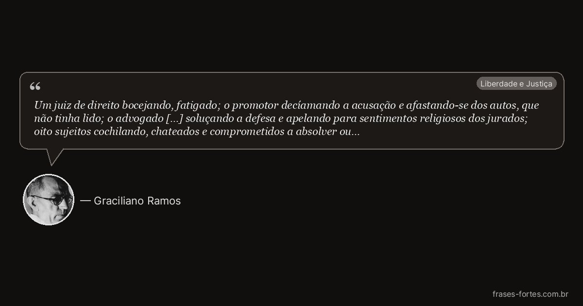 Frase de Graciliano Ramos