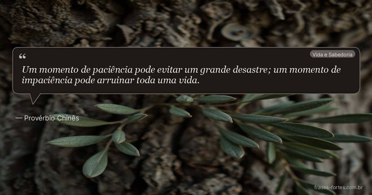 Frase de Provérbio Chinês