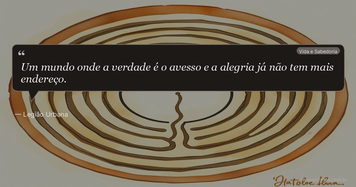 Frase de Legião Urbana