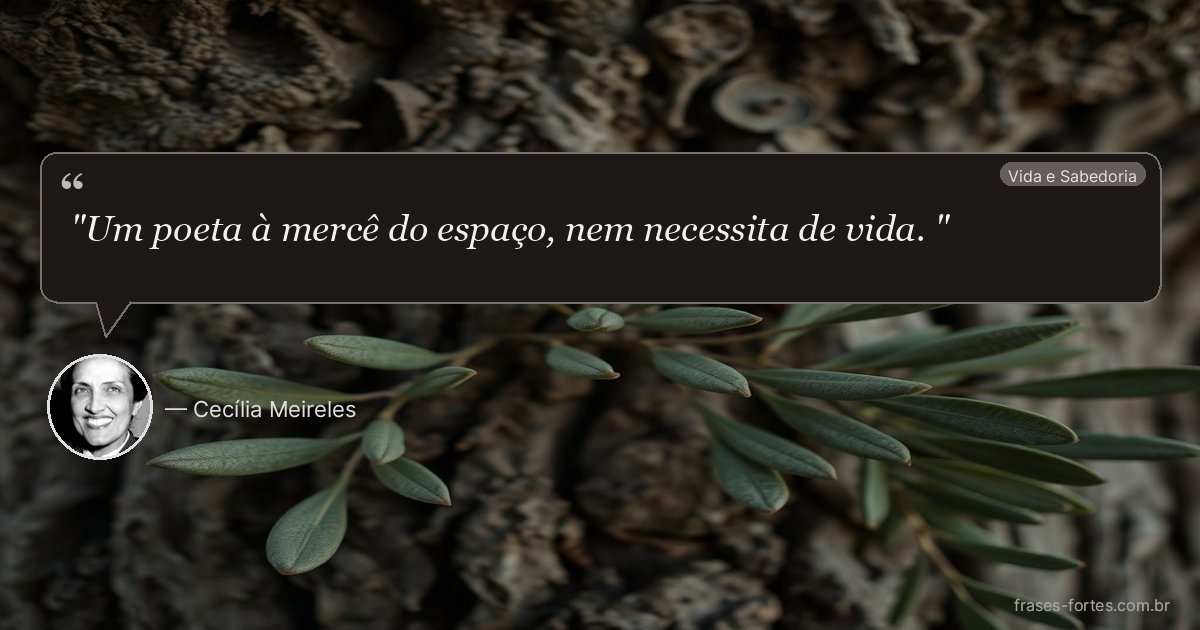 Frase de Cecília Meireles