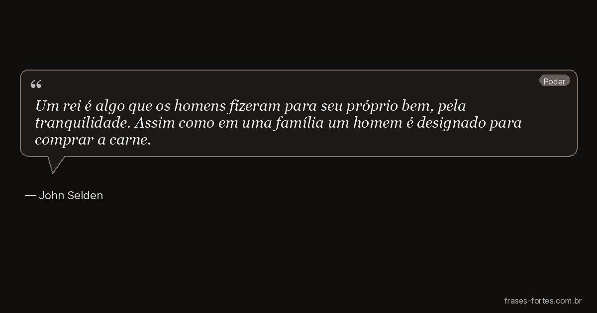 Frase de John Selden