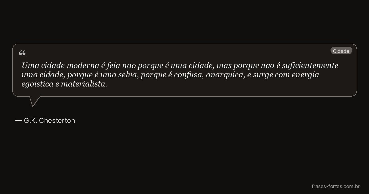 Frase de G.K. Chesterton
