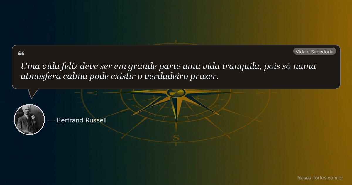 Frase de Bertrand Russell