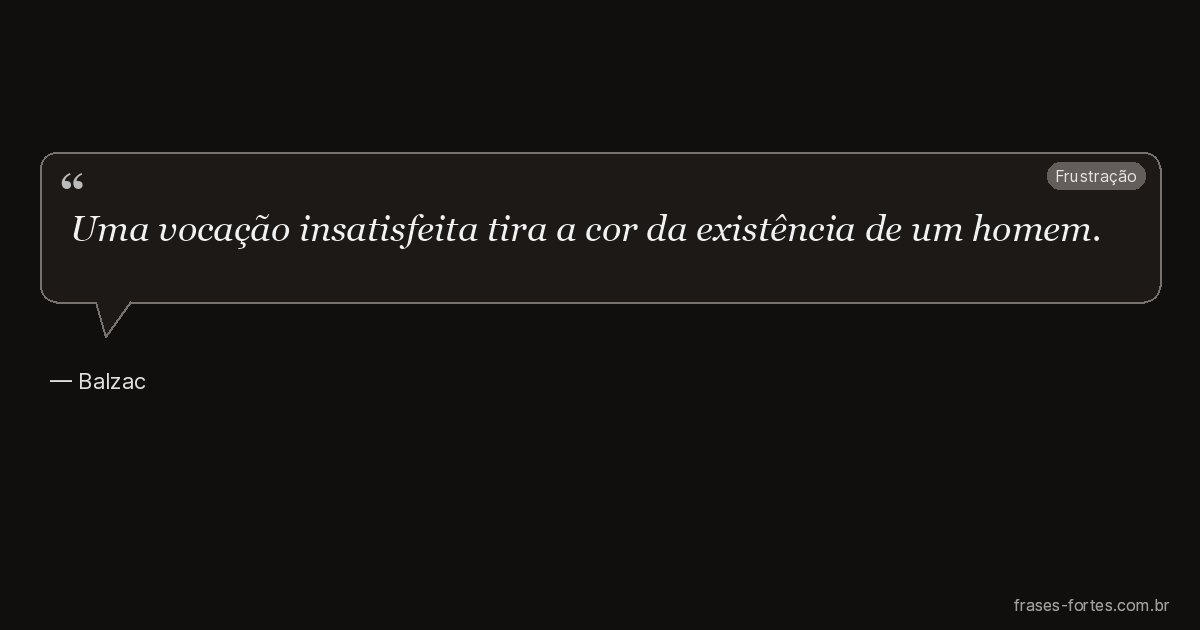 Frase de Balzac