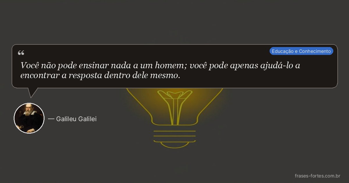 Frase de Galileu Galilei