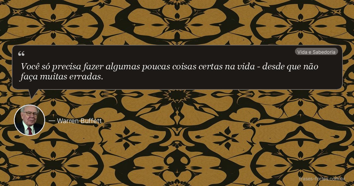 Frase de Warren Buffett