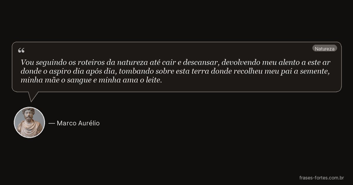 Frase de Marco Aurélio